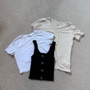 basic tops bundle (american eagle, cotton on, h&m)